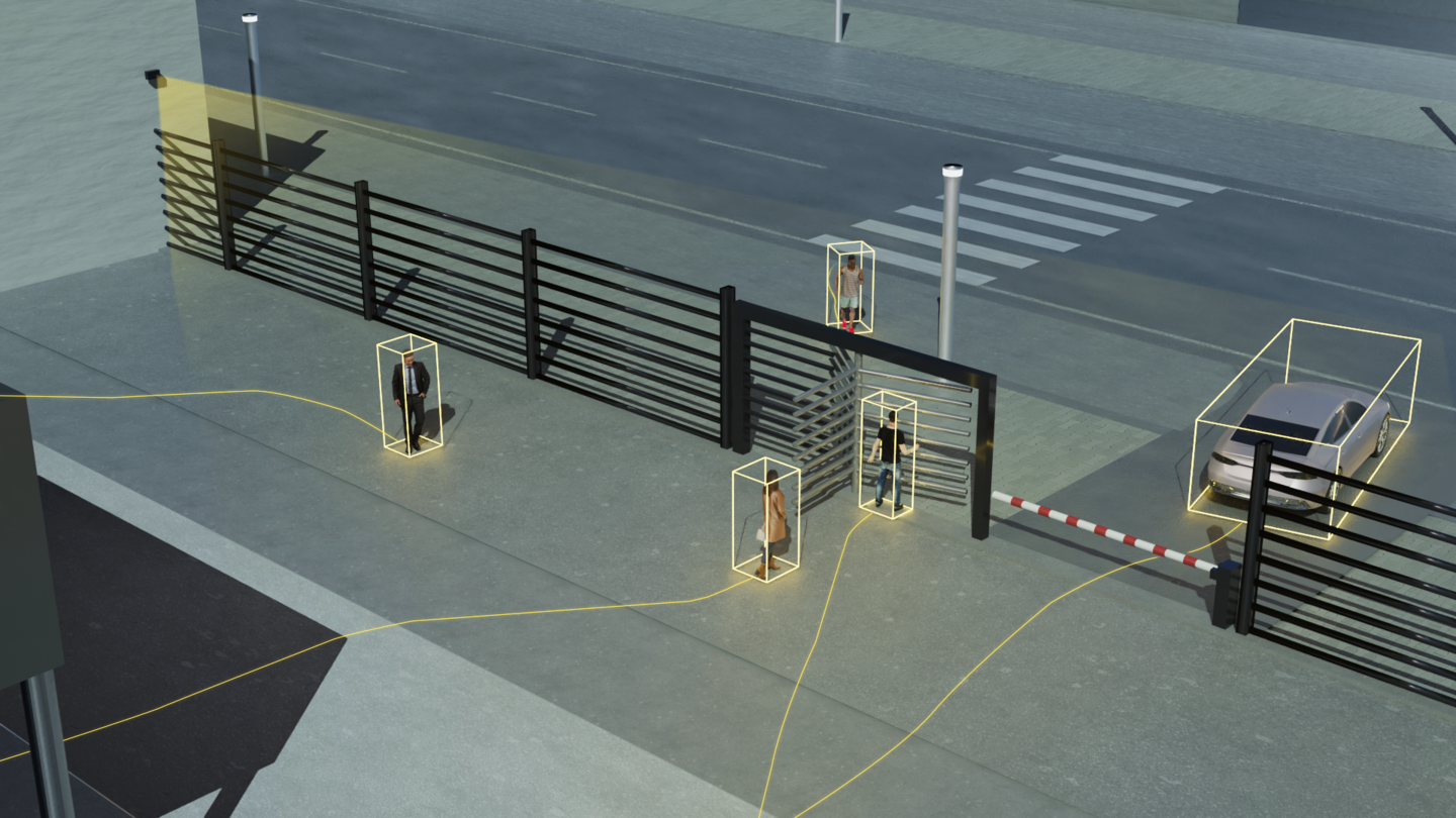 LiDAR security perimeter protection