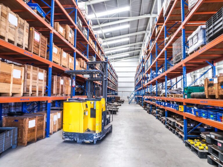 warehouse forklift storage racks