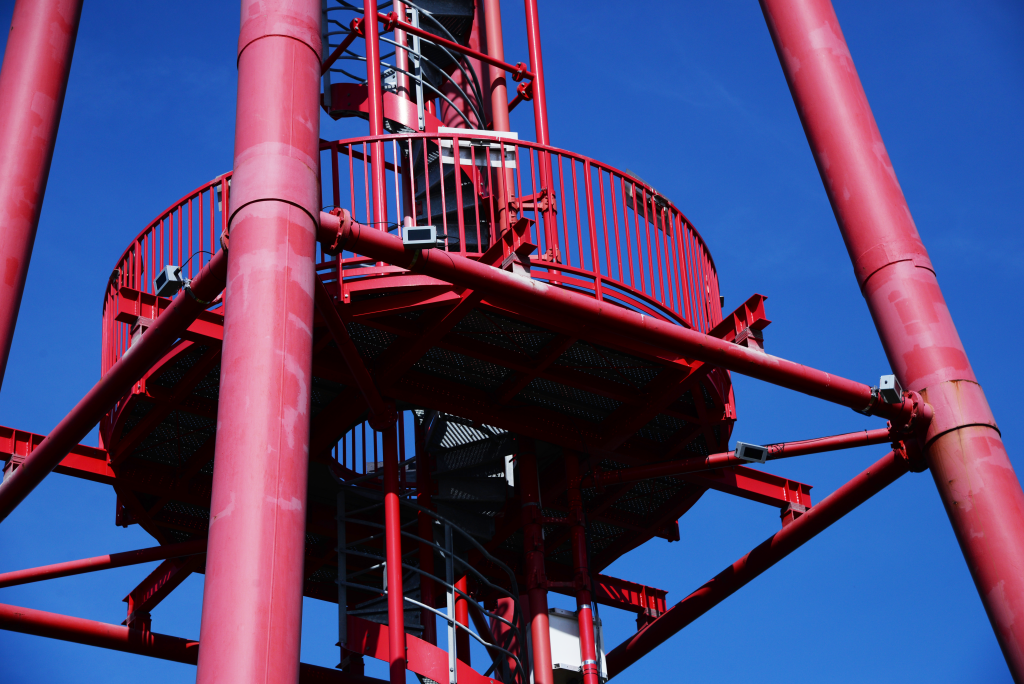 LiDAR monted on a light house for data collection for visitor guidance system