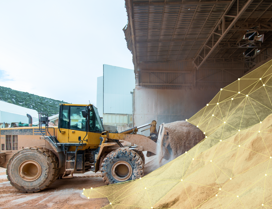 Stockpile material sand