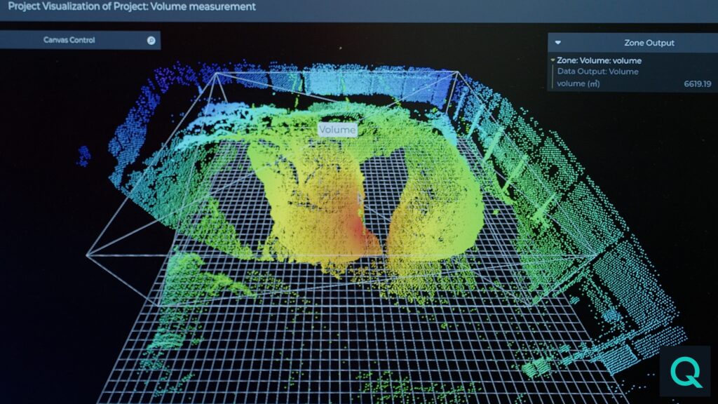 Waste pile 3D point cloud volume monitoring