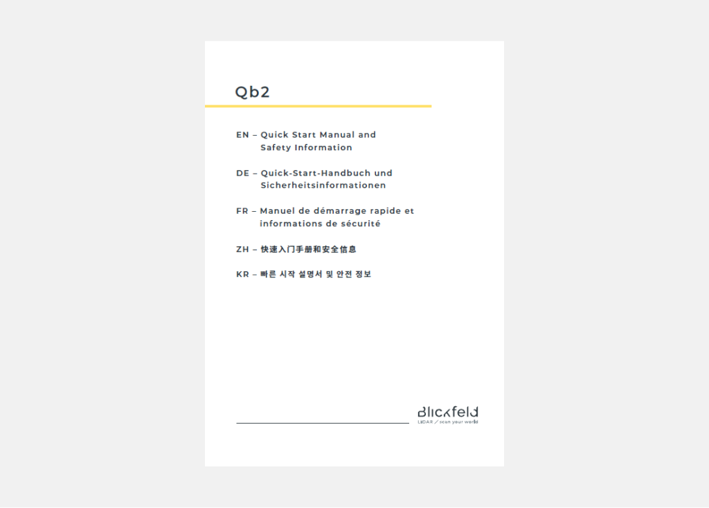 Qb2 Quick start manual
