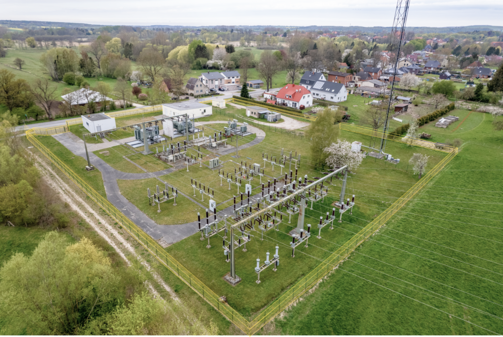 Critical infrastructure security: photograph of electrical substation 